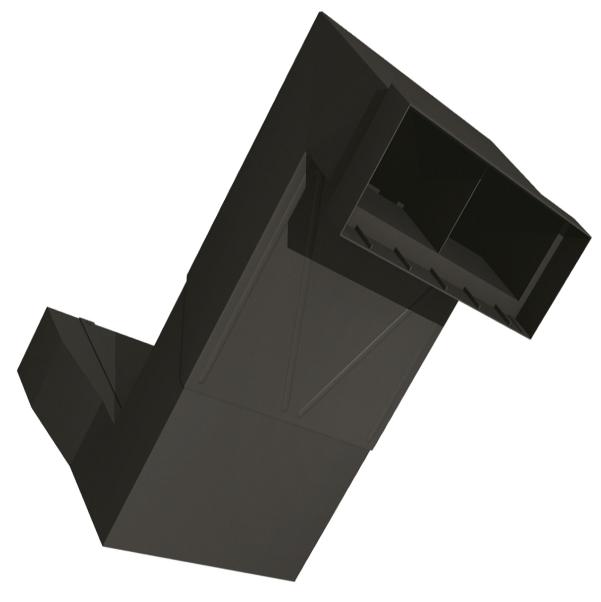 Telescopic Underfloor Vent - Black