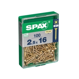 Spax Screws - 2.5 x 16mm - 5/8" x 5 - (100)