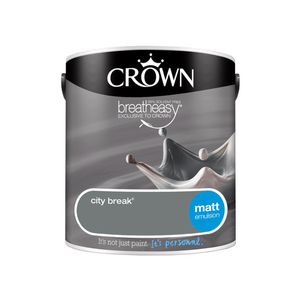 Crown Matt Emulsion 2.5Lt - Greys - City Break