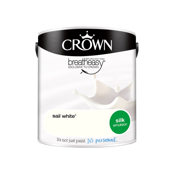 Crown Silk Emulsion 2.5Lt - Whites - Sail White