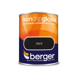 Berger Non-Drip Gloss 750ml - Black