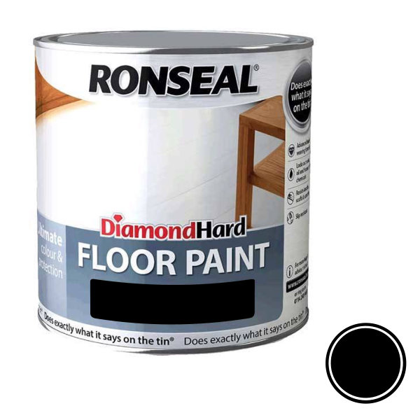 Ronseal Diamond Hard - Floor Paint 2.5Lt - Black