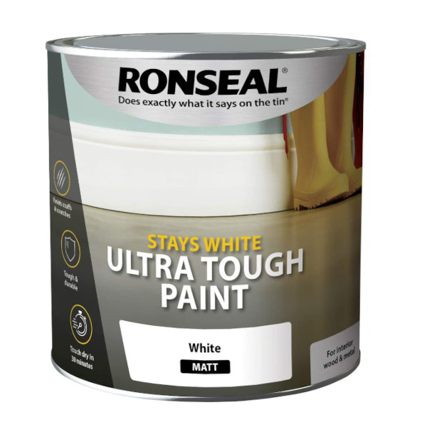 Ronseal Stays White - Ultra Tough Paint - Matt 2.5Lt