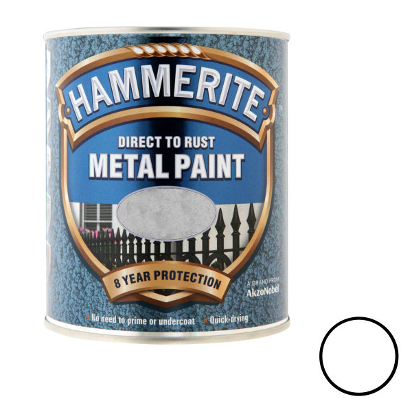 Hammerite 750ml - Hammered - White