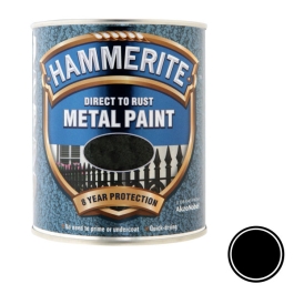 Hammerite 250ml - Hammered - Black