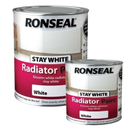 Ronseal Radiator Paint 250ml - Stays White - Satin