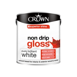 Crown Non-Drip Gloss 2.5Lt - Pure Brilliant White