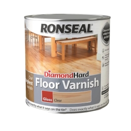 Ronseal Diamond Hard - Floor Varnish 2.5Lt - Gloss