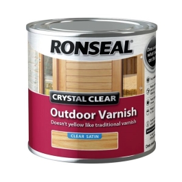Ronseal Outdoor Varnish - Satin - Crystal Clear 250ml 