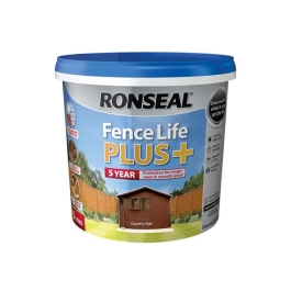 Ronseal Fence Life Plus 5Lt - 5 Year Sprayable - Country Oak