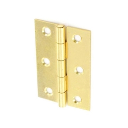 Steel Butt Hinges 100mm - Brass Plated - (Pack of 2) - (003799N)