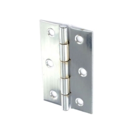 Steel Butt Hinges 75mm - Zinc Plated - Loose Pin - (Pack of 2) - (CH34P)
