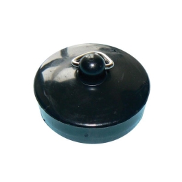 Basin Plug 1 1/2" - Black Plastic - (Pack of 2) - (200833)