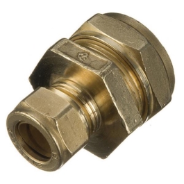Brass Compression - Straight Reducer - 15mm x 12mm - (9CC1512)