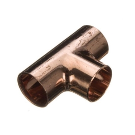 Copper Tee 15mm - Endfeed - (Pack of 25) - (433414)