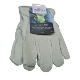 Gloves - Lined Leather Hide - Large - (B0038)