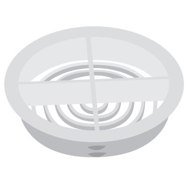 Circular Soffit Vent 70mm - Round Push-In - Brown