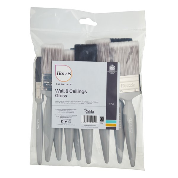 Walls & Ceilings Paint Brushes - (Pack of 10) - (Essentials) - (101011007)