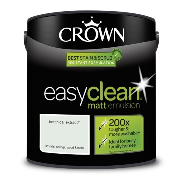 Crown EasyClean Matt Emulsion 2.5Lt - Greens - Botanical Extract