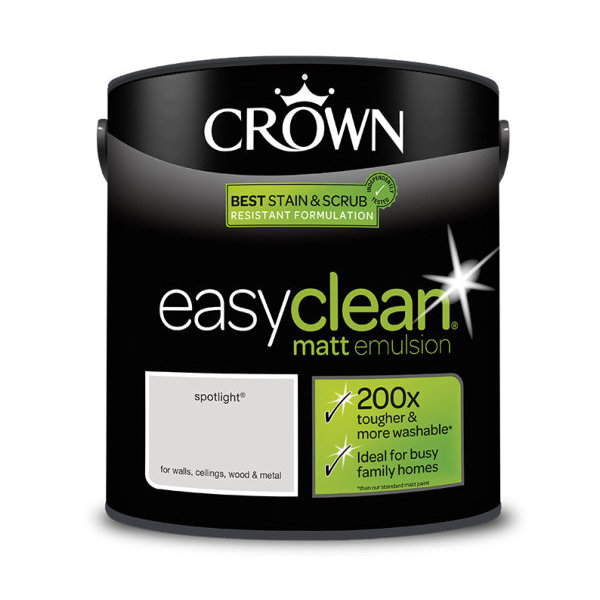 Crown EasyClean Matt Emulsion 2.5Lt - Greys - Spotlight