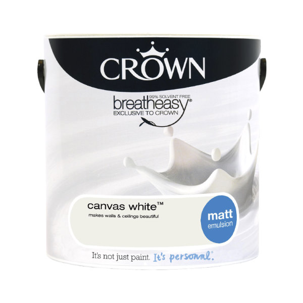 Crown Matt Emulsion 2.5Lt - Whites - Canvas White