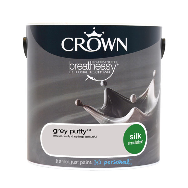 Crown Silk Emulsion 2.5Lt - Greys - Grey Putty