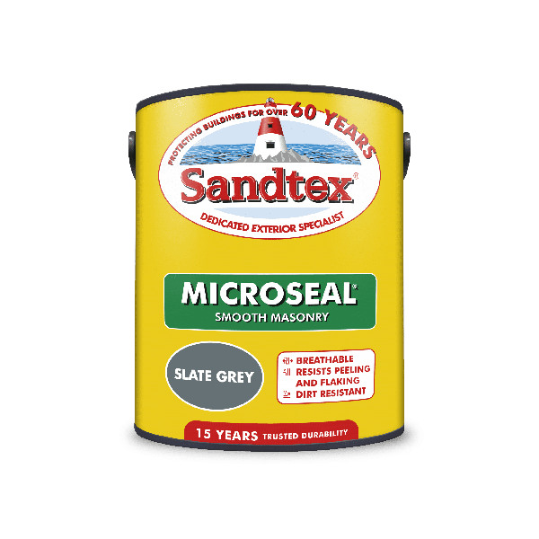 Sandtex Masonry Paint 5Lt - Smooth - Slate Grey