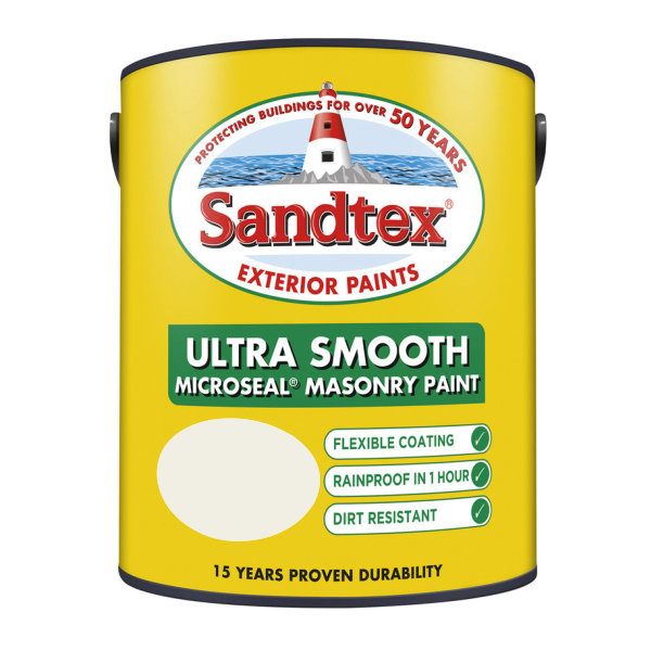 Sandtex Masonry Paint 5Lt - Smooth - Cotton Belt
