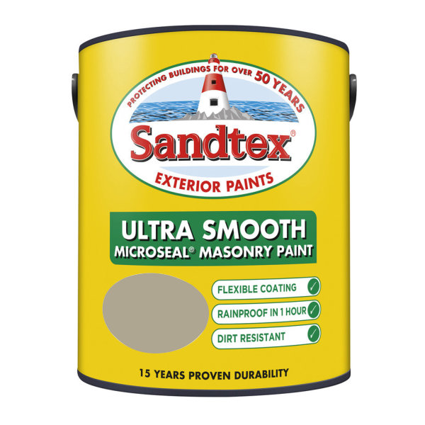 Sandtex Masonry Paint 5Lt - Smooth - French Grey