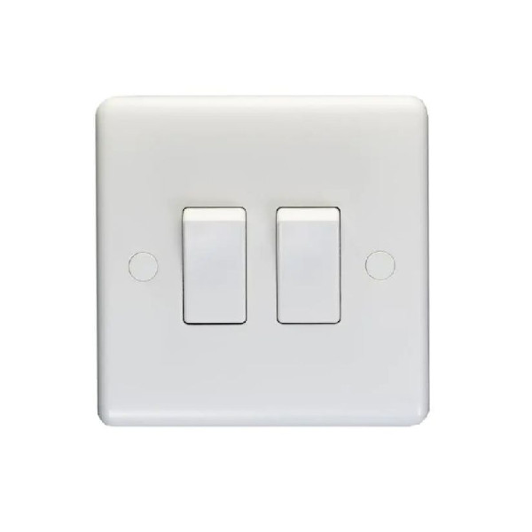Wall Switch - 2 Gang - 2 Way - (PL3022)