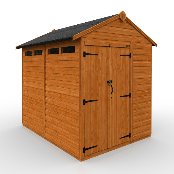 TigerFlex® Security Apex Shed - Double Door - 8Ft Length x 6Ft Width