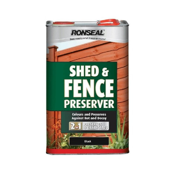Ronseal Shed & Fence Preserver 5Lt - Black