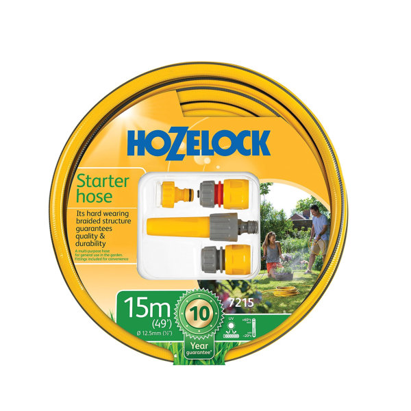 Hozelock Starter Hose 15Mt & Hose Fittings - (72159)