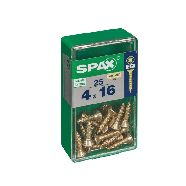 Spax Screws - 4.0 x 16mm - 5/8" x 8 - (25)