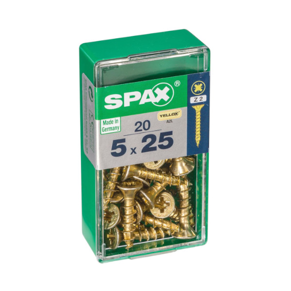 Spax Screws - 5.0 x 25mm - 1" x 10 - (20)