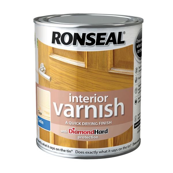 Ronseal Interior Varnish 250ml - French Oak - Satin