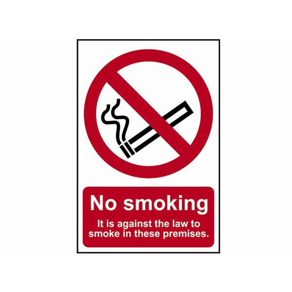No Smoking Sign - Self Adhesive - (210mm x 148mm)