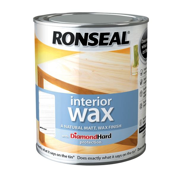 Ronseal Interior Wax 750ml - White Ash