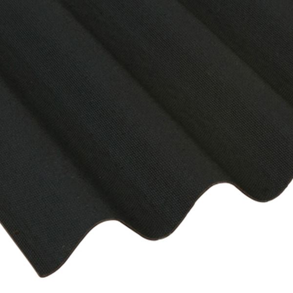 Coroline - Corrugated Bitumen Ridge - Black - 1000mm