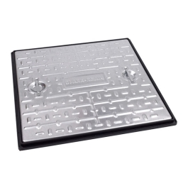 Manhole Cover 24" x 18" - Galvanised Cover & Frame - 10 Tonnes - Drive-On